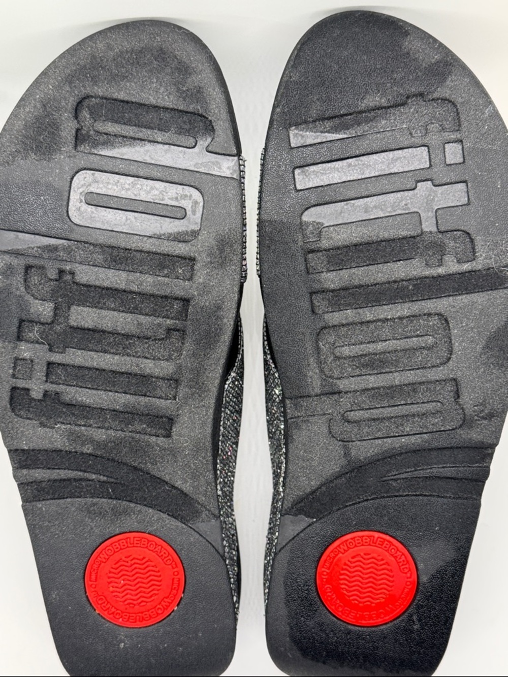 Fitflop LuLu, Black Iridescent Crystal Cross-Band Slides - Picture 7 of 9